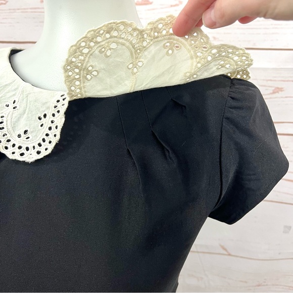 Stop Staring Dutchess Pearl Eyelet Lace Peter Pan Collar Retro Wiggle Dress - Picture 8 of 11